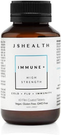 JSHealth Vitamins Immune + Immunity Booster Supplement, 60 Tablets | Made with with Zinc Vitamin C Echinacea and Olive Leaf Antioxidants
