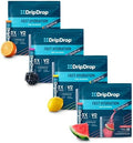 DripDrop Hydration Bold Variety Value Bundle Electrolyte Packets, 128 Count | Watermelon, Berry, Lemon, Orange; 3X Electrolytes, Vitamin C, Magnesium, Zinc; Single Serve Powder Drink Mix; Value Pack