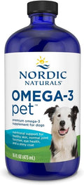 Nordic Naturals Omega-3 Pet, 1380mg Fish Oil for Dogs w/EPA DHA - 16oz | Delivers 1380 mg of omega-3s per teaspoon with EPA and DHA to support heart health, immunity, and overall vitality in dogs