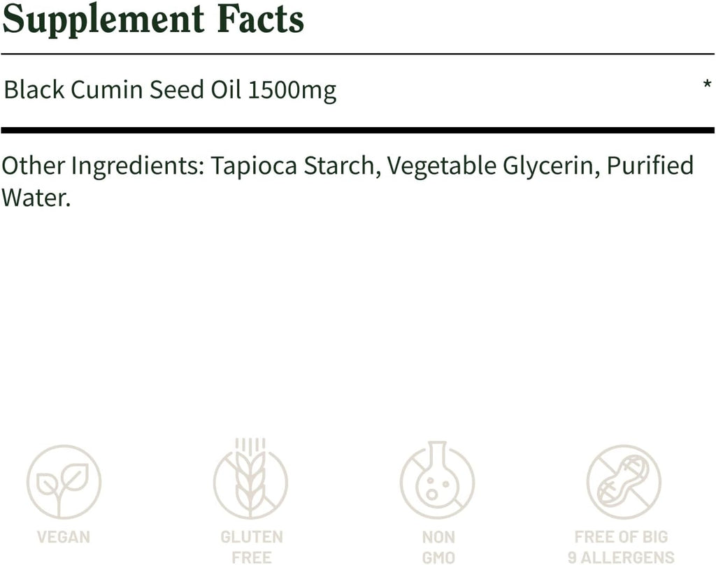 Snap Supplements Black Seed Oil for Immune Health, 90 Softgel Capsules | 100% Cold Pressed Black Cumin Seed Oil, Supports Immune Health, Detox, Skin, Hair, Joints & Overall Wellness