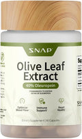 Snap Supplements Olive Leaf Extract with Oleuropein, 60 Capsules | Standardized to 40% Oleuropein, Antioxidant-Rich, Supports Blood Flow & Healthy Digestion
