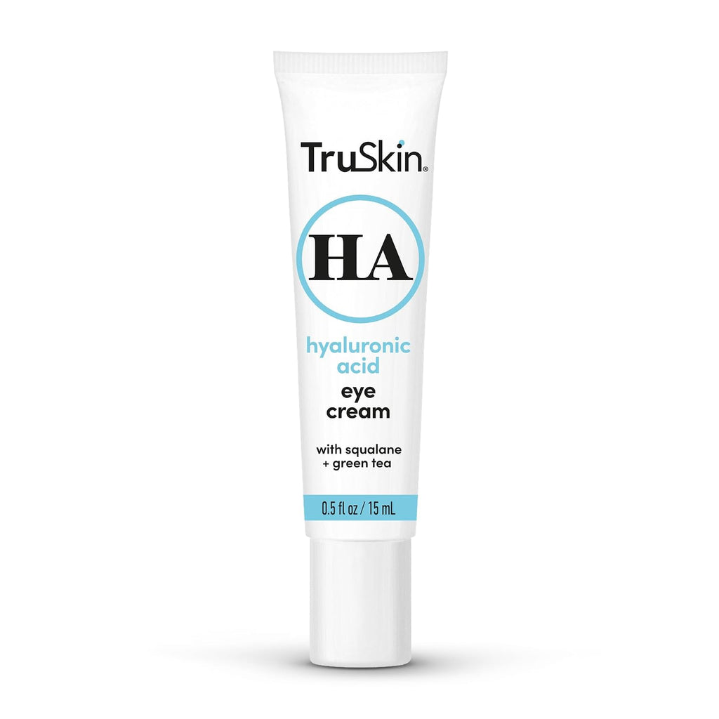 TruSkin Hydrating Eye Cream for Dark Circles & Puffiness, 0.5 fl oz | With Hyaluronic Acid, Squalane and Green Tea to hydrate, brighten and visibly smooth the under eye area