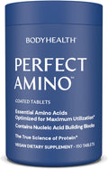 BodyHealth PerfectAmino (150 ct) Easy to Swallow Tablets, Essential Amino Acids Supplement with BCAAs, Vegan Protein for Pre/Post Workout & Muscle Recovery with Lysine, Tryptophan, Leucine, Methionine