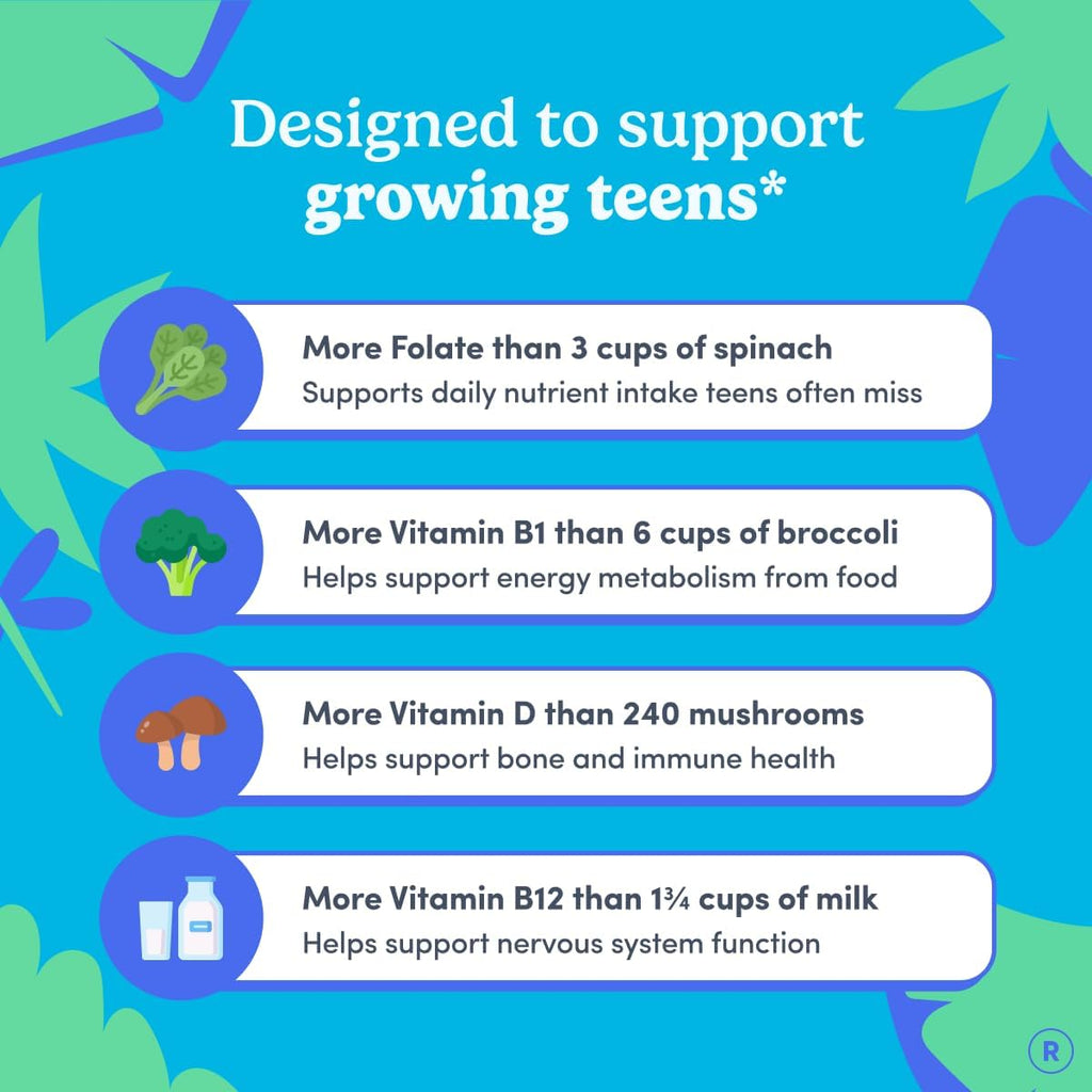 FIRST DAY Teens Apple Brain Focus Gummies & Orange Multivitamin Gummies | Daily Nutrients, Immunity, Mood, & Focus | Clean Label Project Verified® | Vegan | 30-Day Supply