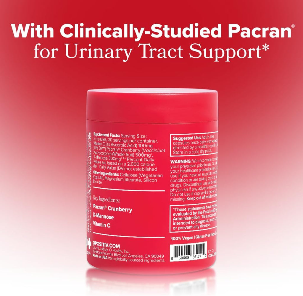 URO Urinary Tract Health Supplement with Pacran Cranberry – 30-Day Supply