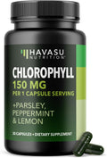 Chlorophyll Pills for Internal Cleanse & Balance, 30 Count, Internal Detox | Skin Health and Body Deodorizing Supplement with Parsley Peppermint & Lemon Extract, Vegan Non-GMO Chlorophyll Capsules