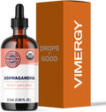 Vimergy USDA Organic Ashwagandha Liquid Extract – 57 2mL Servings (220mg Extract per Serving). Stress Adaptogen, Cognitive & Sleep Support. Alcohol-Free, Non-GMO (115 mL)