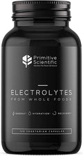 Whole Food Electrolyte Capsules - Advanced Hydration Supplement with Magnesium, Potassium & Calcium - Alternatives to Electrolyte Tablets for Supporting Muscles, Energy, & Rejuvenation (120 Count)