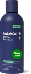 PetLab Co. Dental Formula for Dogs & Cats, Water Additive, 8 fl oz | Bad Breath, Plaque & Tartar Care with No Brushing - So Easy, Just Add To Water!