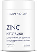 BodyHealth Zinc 30mg - Supplement for Growth & Development, Antioxidant Activity - Natural Immune Defense & Cellular Health - 30 Capsules