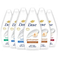 Dove Moisturizing Body Wash, Variety 6-Pack, 15.2 Oz Ea | Hydrate 2-Pack + Gentle Pamper, Fresh Care, and Silky Velvet | Moisturizing Shower Gel Liquid, Instantly Replenish Dry Skin