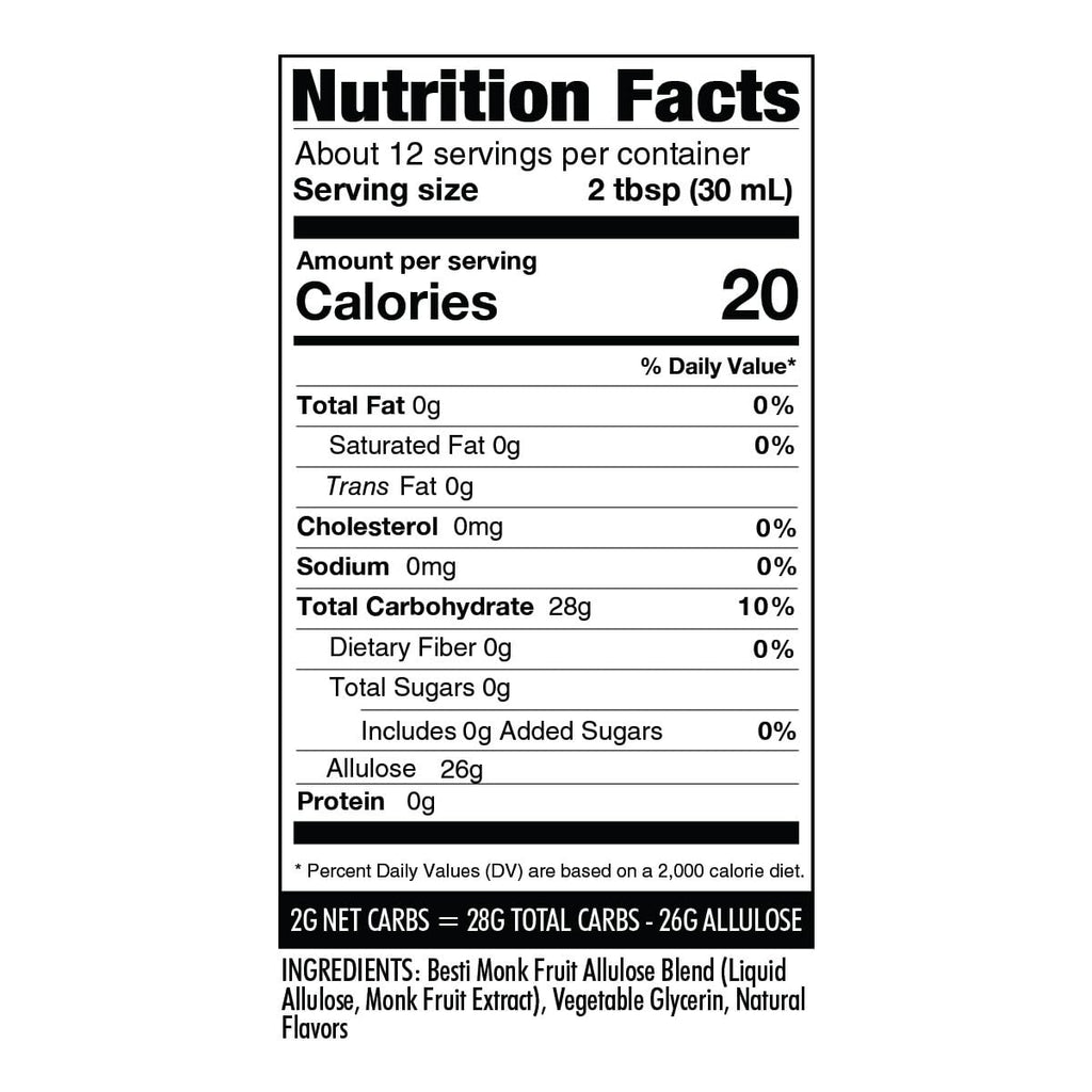 Wholesome Yum Zero Sugar Maple Syrup, Monk Fruit Allulose Keto Maple Syrup | Natural Sugar Free Pancake Syrup. Low Carb, Gluten-Free, Vegan, Non GMO, No Erythritol, No Aftertaste (12 fl oz Glass Bottle)