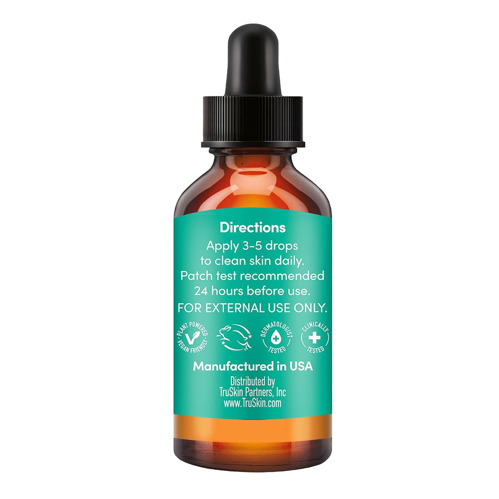 TruSkin Facial Serum with 11 Plant-Derived Vitamins & Minerals for Radiant, Healthy-Looking Skin - Powerful Antioxidants and Nourishing Vitamins for Skin Nutrition, 1 fl oz