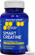 Creatine Monohydrate 2500mg Capsules, Advanced Absorption, 120 Count | With 450mg fenugreek extract and 250mg Himalayan pink salt. Supports muscle building, endurance, and brain health.