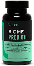LEGION Biome Probiotic - Natural Probiotics Gut Health Supplement for Women & Men - Probiotic Nutritional Supplements Help Reduce Bloating, Cramping & Gas - Colon Health Probiotic Pills, 30 Servings