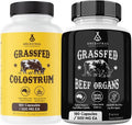 Ancestral Supplements Beef Organs & Colostrum Bundle – Supports Immunity, Energy, Digestion & Recovery – Grass Fed, Pasture Raised Multivitamin with Liver, Heart, Kidney, Pancreas, Spleen & Bioactive