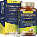 Citrus Bergamot Supplement for High Cholesterol - Italian Citrus Bergamot & Plant Sterols Stanols Natural Way to Balance Cholesterol Level, Vegan, Non-GMO, 120 Counts
