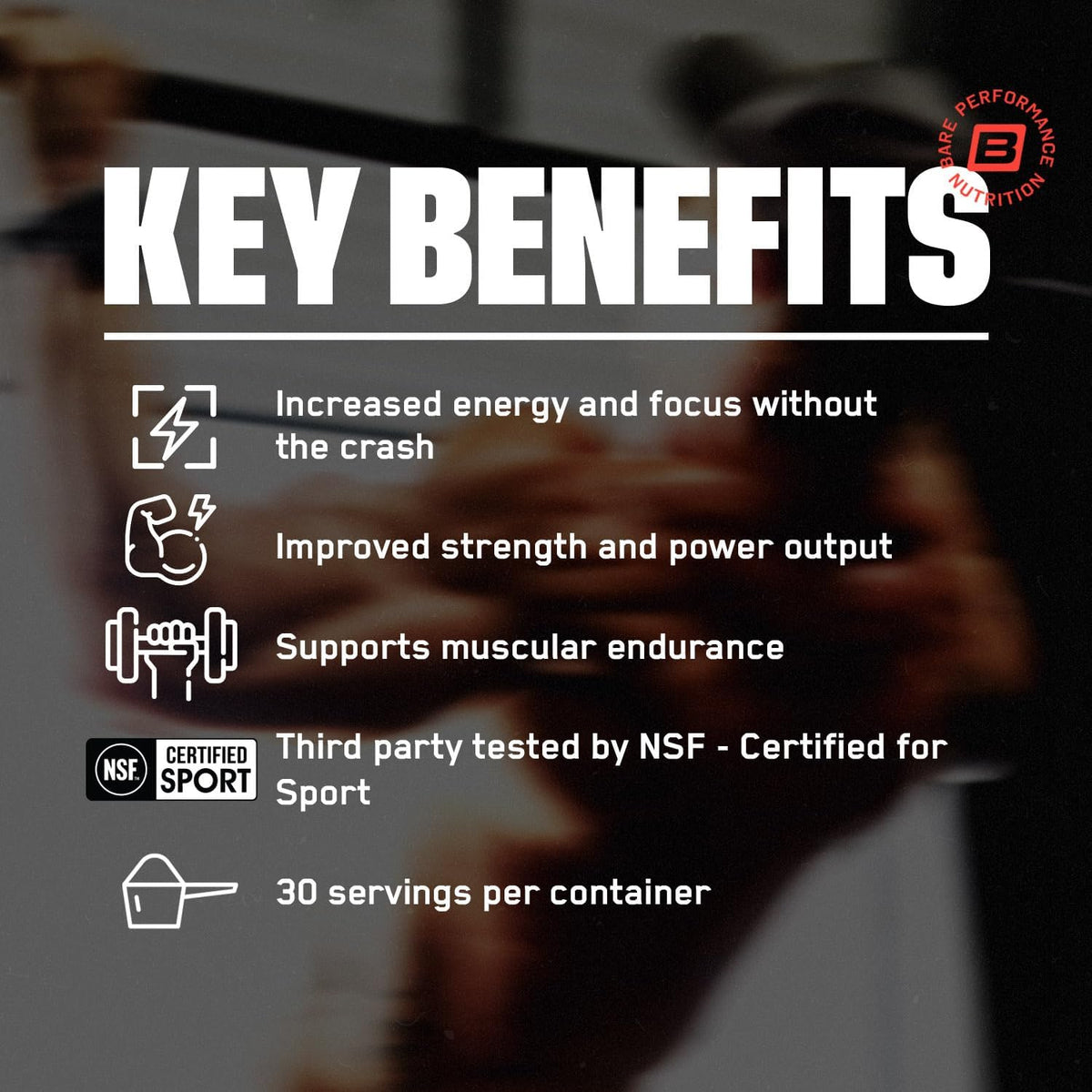 Bare Performance Nutrition BPN Flight Pre Workout, Supports Energy and Mental Focus, Improved Endurance & Muscle Pumps with CarnoSyn® Beta Alanine, Blue Raspberry, 30 Servings