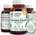 Natural Nutra Calcium Citrate with Vitamin D3 120 Tablets | Supplement for Bone Strength, Promotes Muscle Movements & Bone Health, Boosts Heart Health, Ideal for Active Seniors