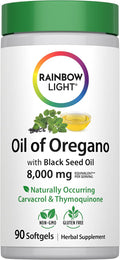 Rainbow Light Oil of Oregano with Black Seed Oil | 90 Softgels | Naturally Occurring Carvacrol & Thymoquinone