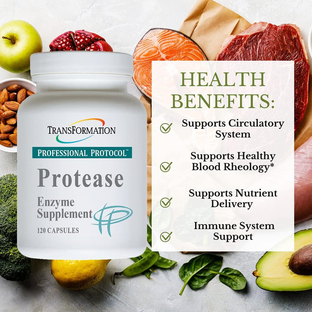 TRANSFORMATION THE GENESIS OF GOOD HEALTH Enzymes - Protease Digestive Supplement Advanced Formula, Supports Healthy Digestion, Immunity, Nutrient Absorption, Improve Tolerance On an Empty Stomach