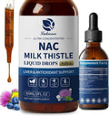 Lukaree Liposomal Liquid NAC 600mg Supplement for Liver Detox & Antioxidant | N-Acetyl-L-Cysteine Liquid Drops w/Milk Thistle & Selenium for Detox Support & Immune Support* - Ultra-Concentrated -2oz