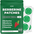 VIORY Berberine Patches | Berberine Patch with L-Glutamine | With L-Glutamine, Garcinia Cambogia, Resveratrol For Women & Men, 60 Days Supply