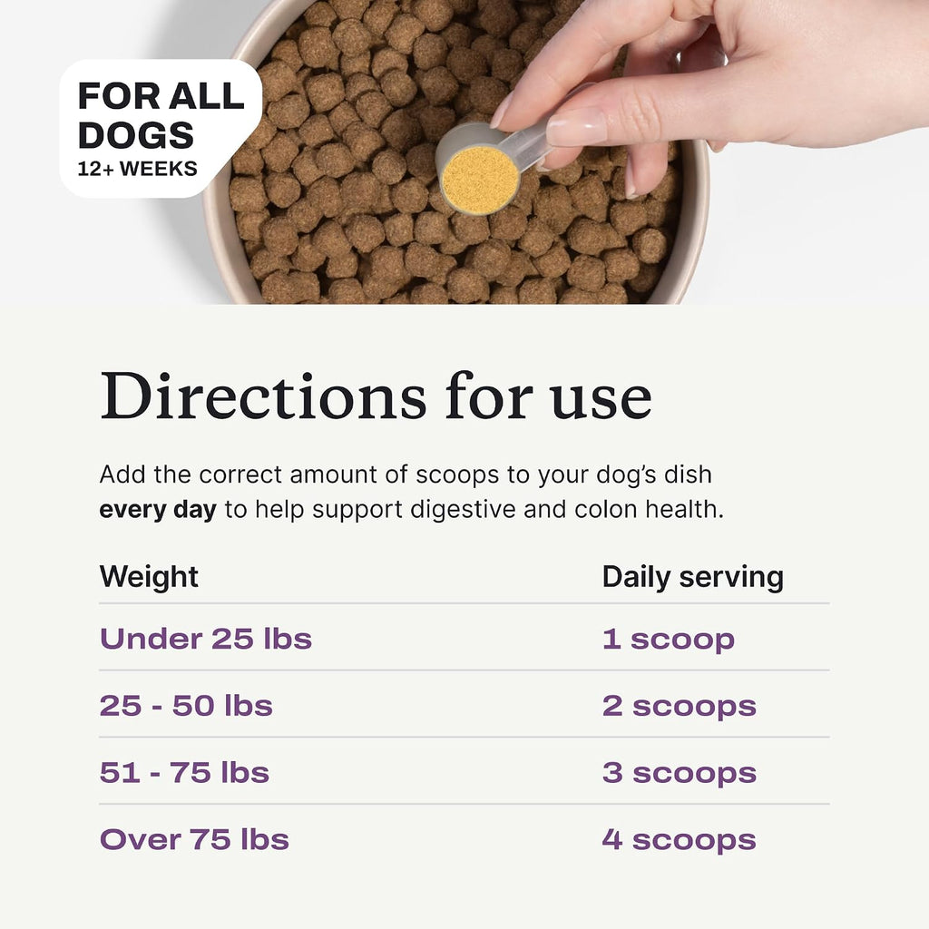 PetLab Co. Pumpkin Powder for Dogs, Supplement Powder | Fiber-rich prebiotic powder sprinkled onto food to support firm stools and a balanced gut