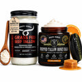 Beef Tallow for Cooking (14 oz) + Organic Beef Tallow for Skin - 4 OZ (Citrus)
