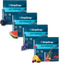 DripDrop Hydration Variety Value Bundle Electrolyte Packets, 128 Count | Watermelon, Berry, Fruit Punch, Grape; 3X Electrolytes, Vitamin C, Magnesium, Zinc; Single Serve Powder Drink Mix; Daily Use