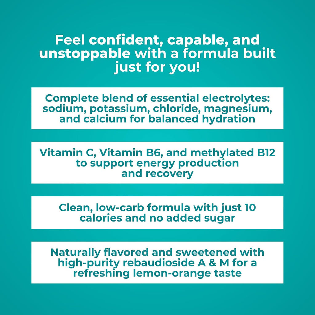 Reignite Wellness by JJ Virgin | ElectroReplenish Electrolyte Powder | Electrolyte Replacement & Hydration Powder for Energy Production | Naturally Flavored Lemon-Orange | 30 Servings