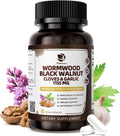 16-in-1 Wormwood Black Walnut Clove Cleanse - Gentle Gut Health | with Pumpkin Seeds Garlic Oregano Turmeric - Natural Digestive & Intestinal Health - Liposomal Tech 98% Absorption 1150mg