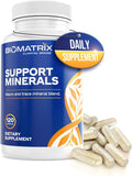 BioMatrix Chelated Mineral Supplement, Iron-Free, Calcium, Magnesium, Zinc | Albion Forms, Vitamin D3, Copper & Iodine, Bone Strength & Immune Aid, Krebs Cycle Energy, Veggie Caps, 30-Day Supply