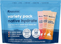 NativePath Hydrate Electrolyte Stick Packs Variety Pack, 30 Count | Mixed Berry, Peach Mango & Tangerine Sticks, 14 Vitamins, 9 Aminos & 2000mg BCAAs, Zero Sugar, Keto