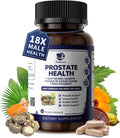 Prostate Health Supplements for Men - Urinary Tract Health, Support 60 CT | 18 IN 1with Pumpkin Seed & Nettle Advanced DHT Blocker - with Saw Palmetto Ashwagandha, Reishi