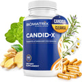BioMatrix Candida Cleanse, Gut Health Supplement with Berberine, Oregano, Sodium Caprylate, Chamomile, Ginger, PAU D'arco | Candid-X, 90 Capsules
