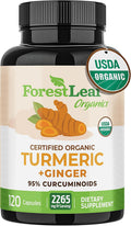 Turmeric Supplement Extra Strength 2265mg - Turmeric Curcumin Supplement w/BioPerine Black Pepper - Tumeric and Ginger Supplements, 95% Curcuminoids, Supports Immune & Joint Health, 120 Caps
