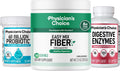 Physician's CHOICE Daily Gut Essentials Bundle: Easy Mix Fiber, Digestive Enzymes & 60 Billion Probiotic