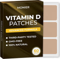 MONIER D3 Patches (Pack of 60) - 100% Natural D Patch for Women and Men | With Calcium, Magnesium, K2, Immune & Body Support, Enhanced Formula