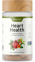 Snap Supplements Heart Health Support Supplement with Beets, 90 Capsules | Botanical Support for Heart Health, Healthy Circulation, and Nitric Oxide Levels, Vegan, Non-GMO (Packaging May Vary)