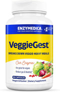 Enzymedica VeggieGest - Digestive Enzyme Supplement for Women & Men, Enzymes for Digestion & Gut Health Support, Support for Vegetarian/Vegan Diets, Helps Gas & Bloating, Gluten Free - 90 Caps