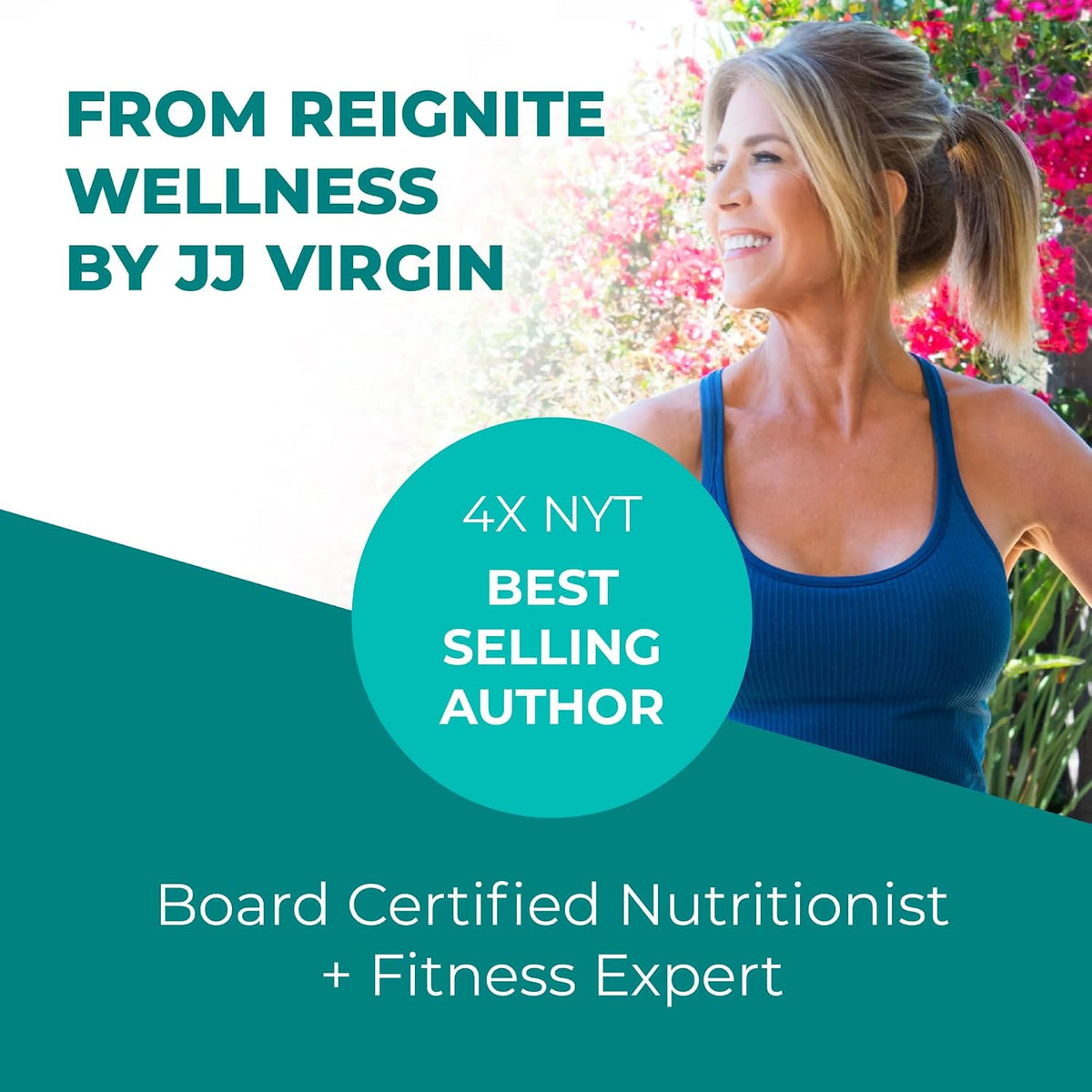 Reignite Wellness by JJ Virgin | Magnesium Body Calm | Chelated Magnesium Supplement for Energy Production, Sense of Calm & Immune Support | Magnesium Bisglycinate Chelate Complex | 120 Capsules