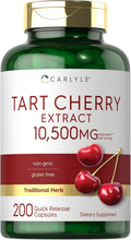 Carlyle Tart Cherry Capsules | 200 Pills | Max Potency | Non-GMO, Gluten Free | Tart Cherry Juice Extract