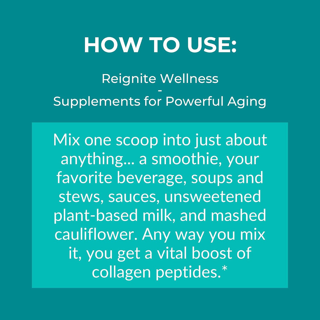 Reignite Wellness by JJ Virgin | Collagen Peptides Powder | Collagen Peptides Powder Supplement | Hair, Skin & Nails Support | Muscle & Joint Support Supplement | 30 Servings