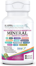 KAPPA NUTRITION Mineral 13 in 1 Advanced Complex with Albion® Chelated Minerals & MenaQ7® MK-7 Vitamin K2 | Calcium, Zinc, Selenium, Chromium, Iodine & Trace Minerals | 90 Vegan Capsules