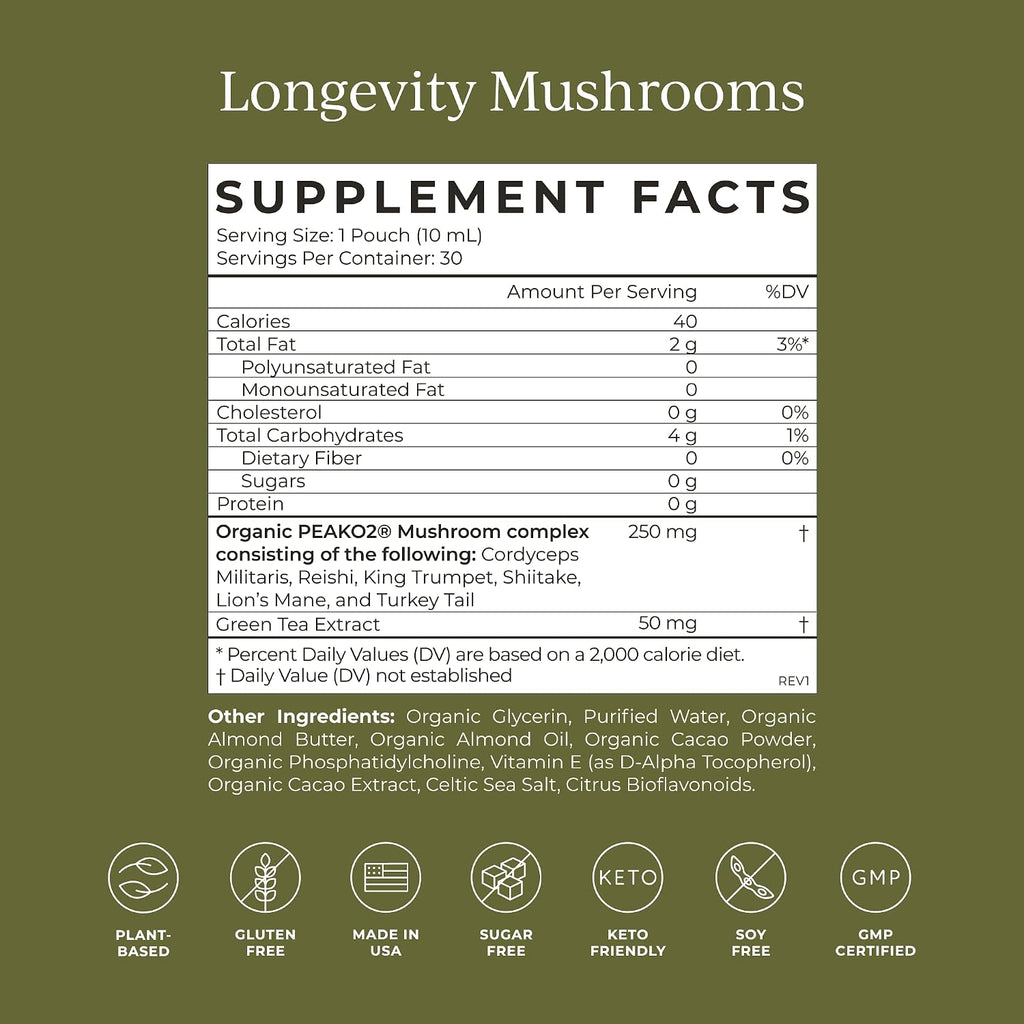 CYMBIOTIKA Liposomal Mushroom, Lion's Mane, for Immune & Energy