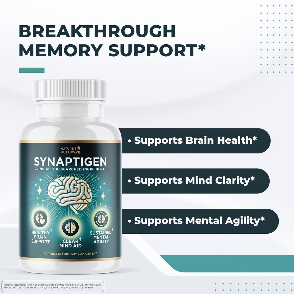 Synaptigen – Inulin & Probiotics 3.5B CFU Tabs – 30 Ct, 1 Month Supply | Inulin powder & probiotics 3.5 billion CFU | Non-GMO, Made in USA | Easy-to-swallow daily tablet