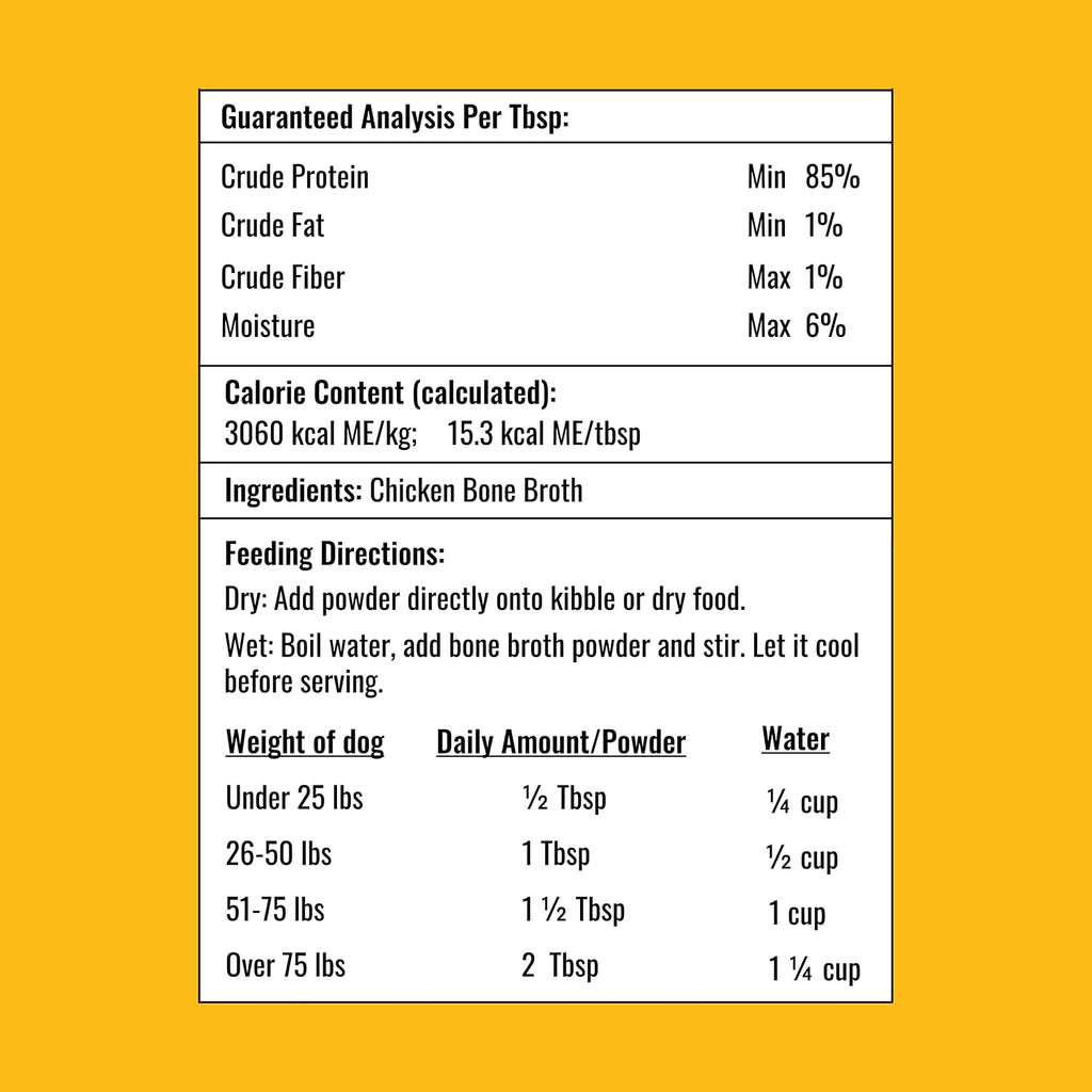 Beef and Chicken Bone Broth Powder Combo for Dogs and Cats – Human Grade Grass-Fed Bone Broth for Picky Eaters – Supports Joints and Gut Health – Dog Food Toppers