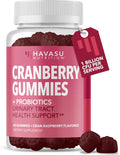 Cranberry Probiotic Gummies, Cran-Raspberry, 60ct, Bladder Support | Probiotic Cranberry Gummies for Women, Urinary Tract Health & pH Balance, 1 Billion CFU of Lactobacillus, Vaginal Wellness