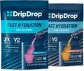 DripDrop Hydration Bold Tropical Variety Bundle Electrolyte Packets, 32 Ct | Watermelon, Berry, Lemon, Orange, Mango, Açaí, Passion Fruit & Piña Colada; Single Serve Powder Drink Mix; 3X Electrolytes